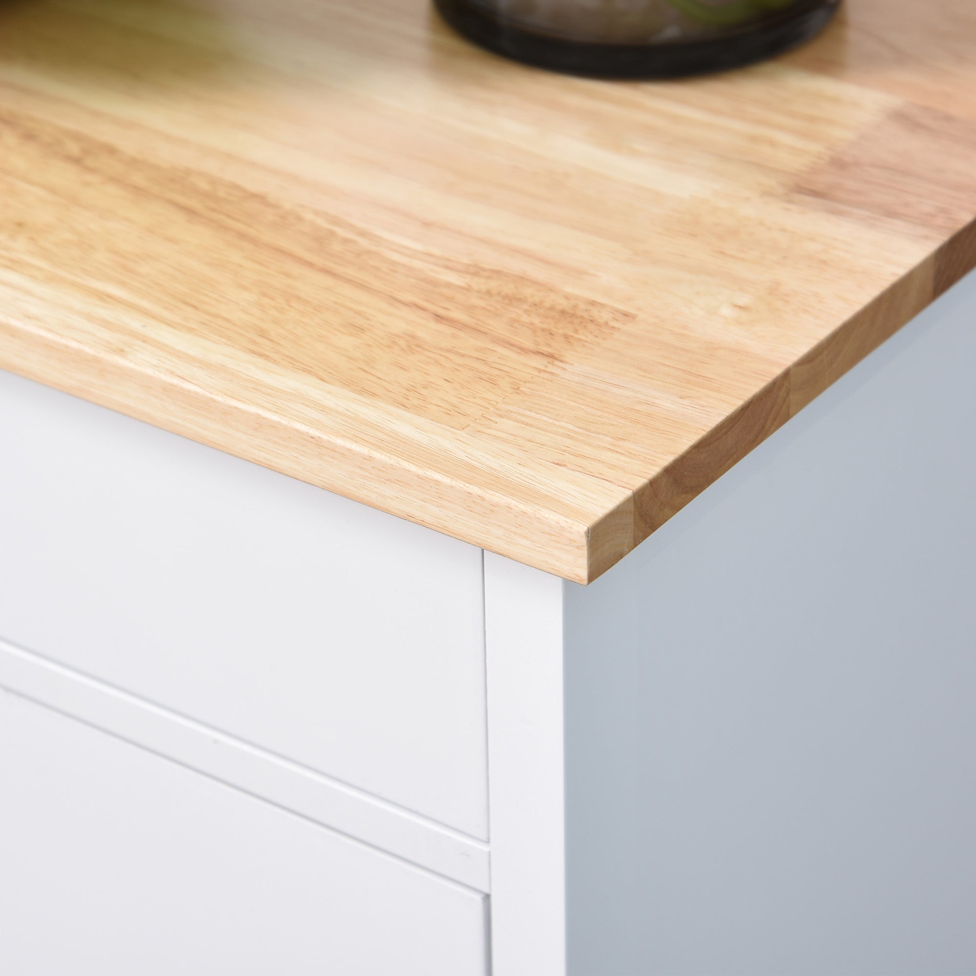 Easycomfort Carrello da Cucina Salvaspazio in Legno MDF white: 1 Cassetto, 1 Armadietto, 3 Mensole e 4 Ruote, 66x39.5x86.5cm