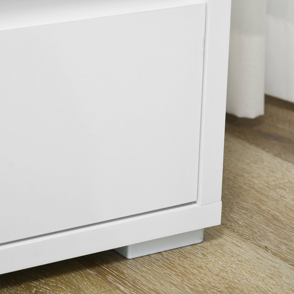 Easycomfort Cassettiera a 3 Cassetti in Truciolato white per Camera da Letto, Studio e Soggiorno, 70Lx37x75cm