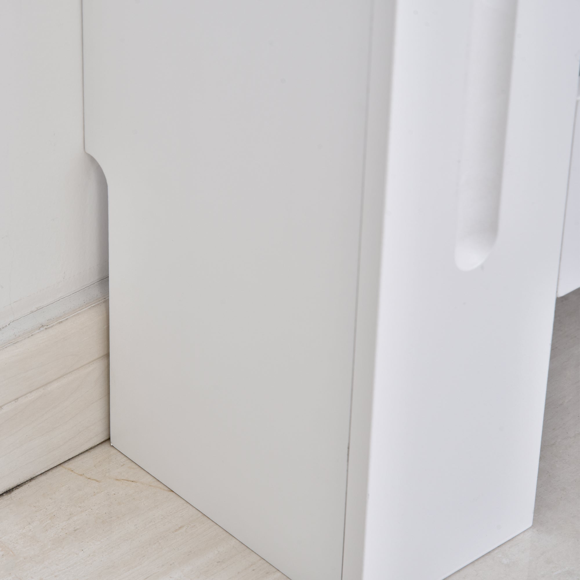 EasyComfort Copritermosifone a Doghe in MDF per Casa e Ufficio, 112x19x81 cm, white