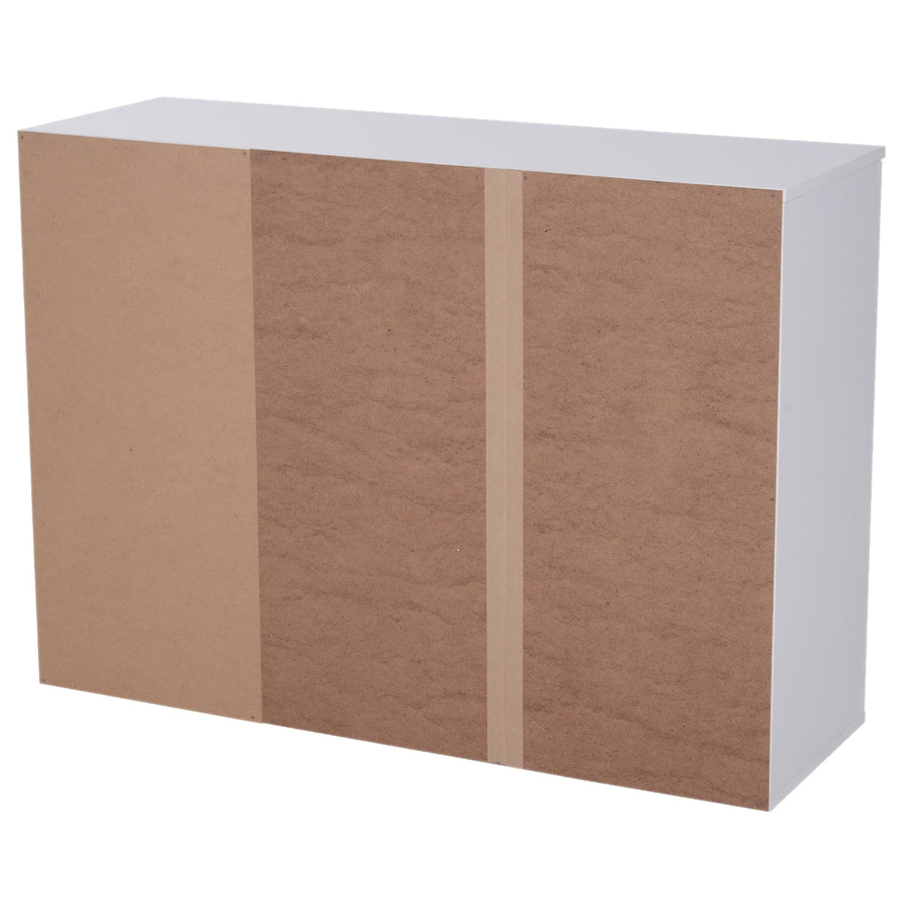 Easycomfort Credenza Soggiorno with 3 Armadietti e 2 Cassetti, Madia Soggiorno Moderna Salvaspazio with Ripiano Regolabile in Legno, 106x35x76 cm, white