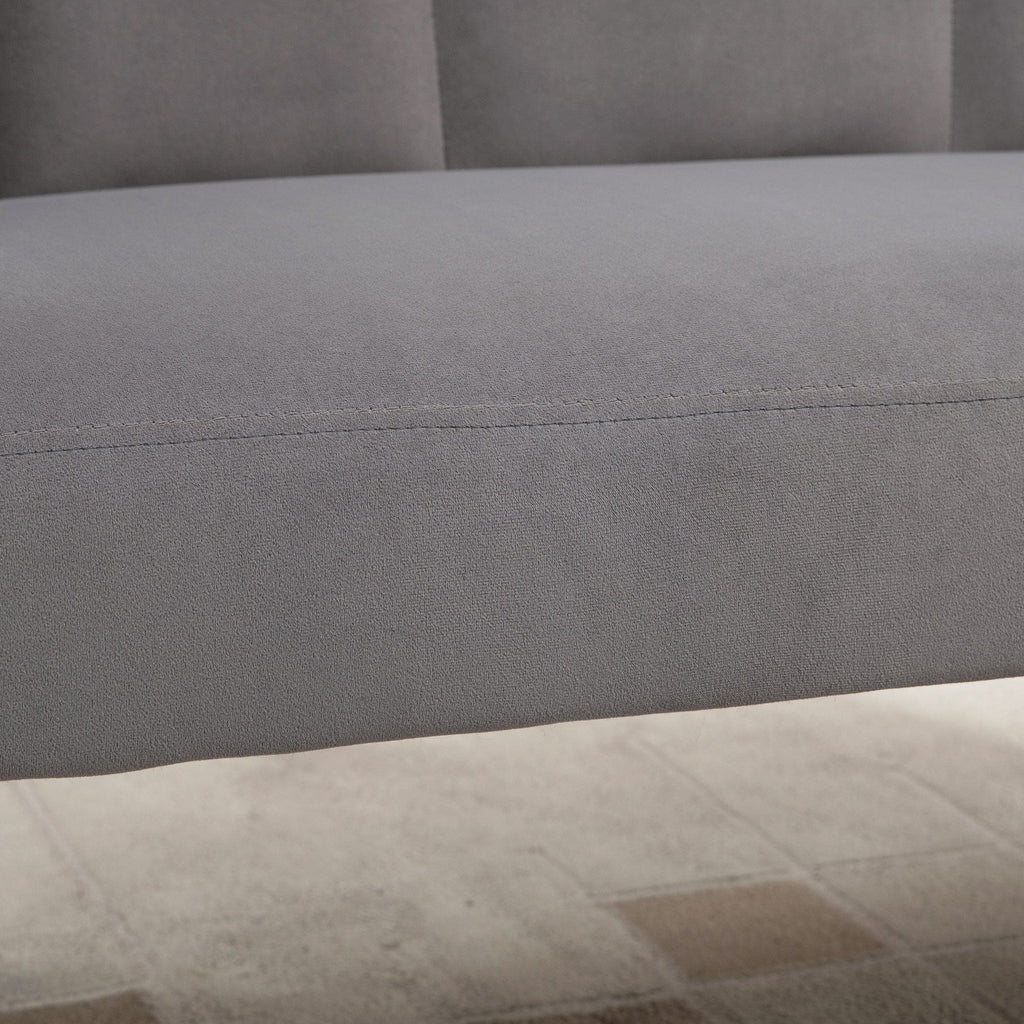 EasyComfort Divano 2-zitsbank fluweel 132x66x80 cm, grijs