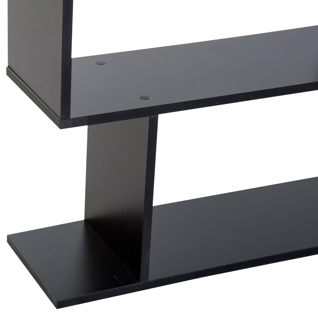 EasyComfort S‑vormige boekenkast 6 leLPGanken 80×23×192 cm zwart