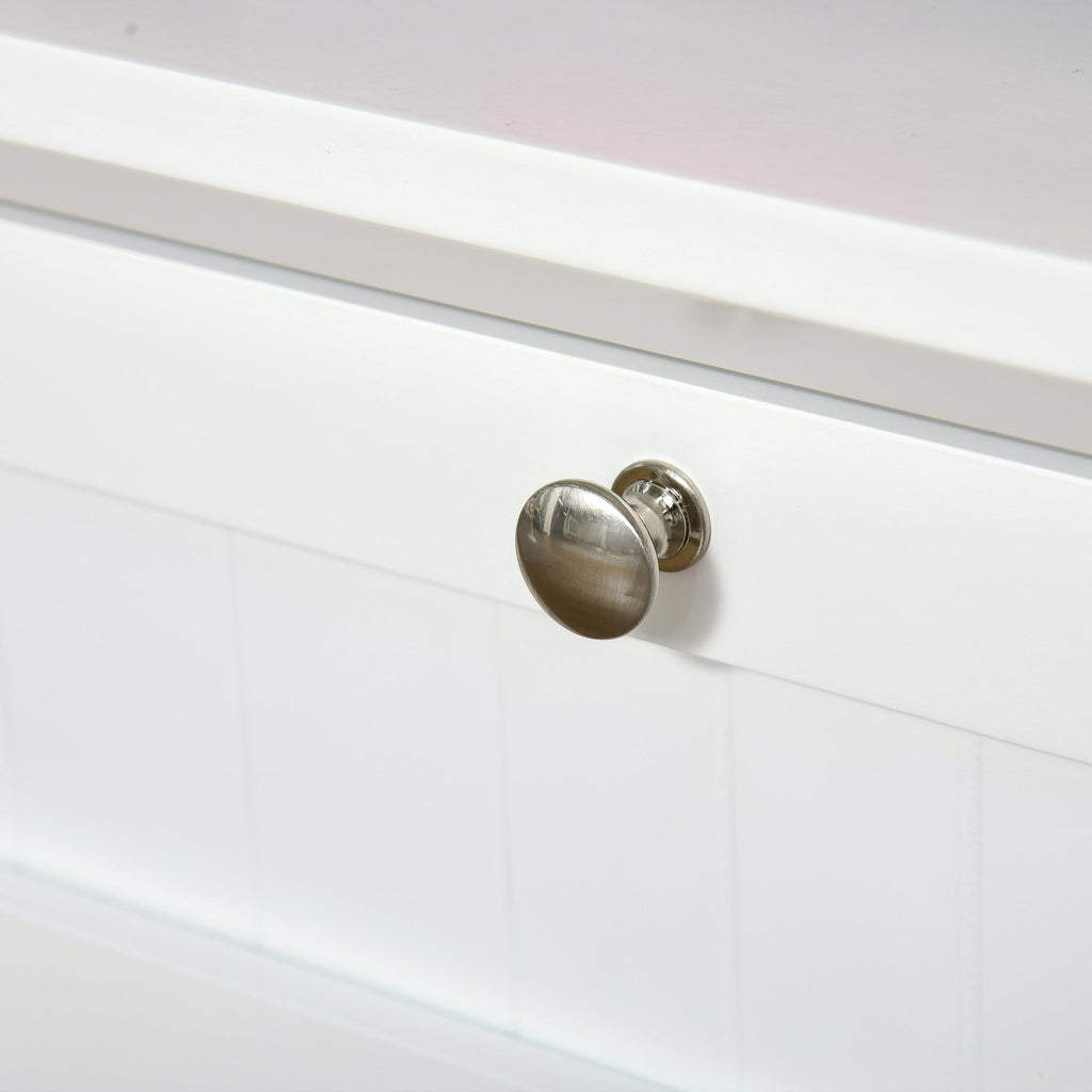 Easycomfort Mobile Dispensa Alto with 2 Armadietti, Ripiani Regolabili e Piano d'Appoggio, in MDF, 68.6x40x164 cm, white