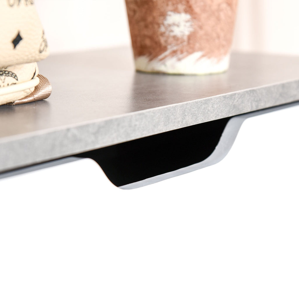 Easycomfort Mobile Portascarpe, Scarpiera Salvaspazio Bassa a 2 Ante per 8 Paia di Scarpe, Arredamento Moderno, Grigio e white, 62.5x26x81cm