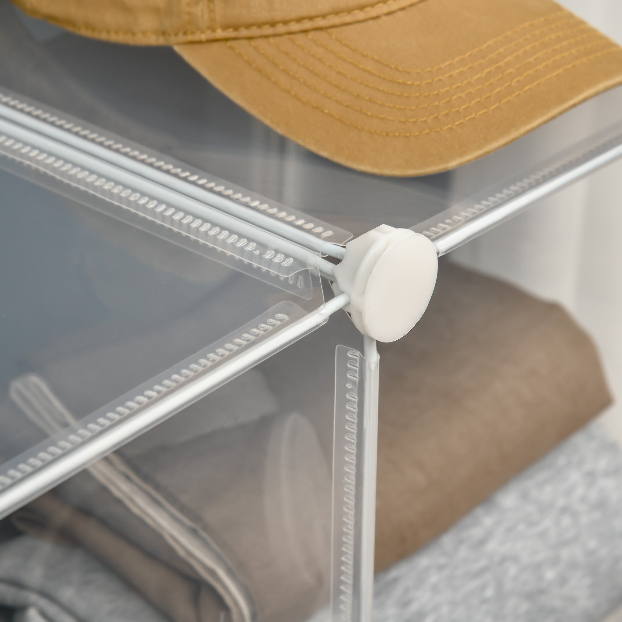 EasyComfort modulaire schoenenkast 6 kubussen transparant