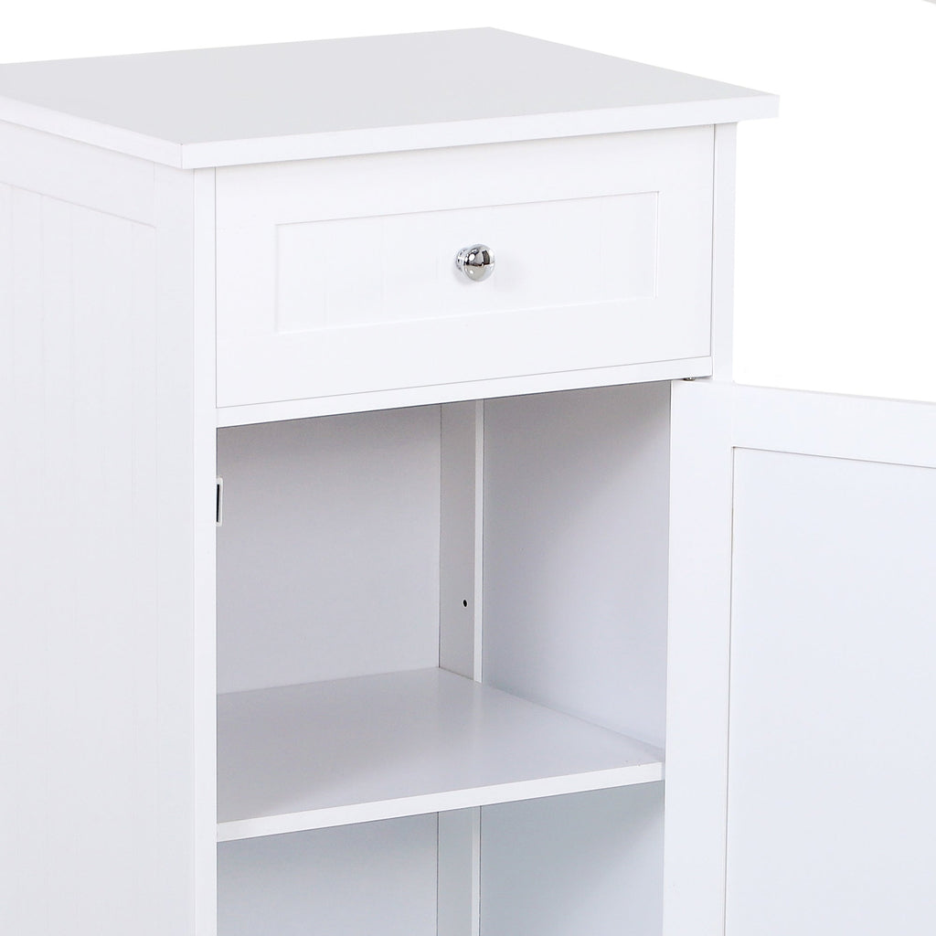 Easycomfort Mobiletto Armadietto 2 Cassetti Design Anti-Ribaltamento da Bagno in MDF 43 x 34 x 77cm white