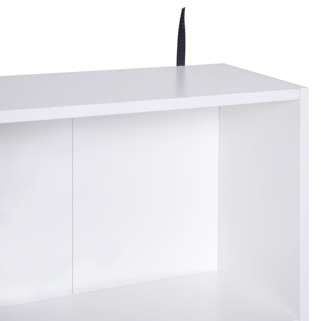 EasyComfort Boekenkast met dennenhouten pootjes wit 80x23.5x118 cm