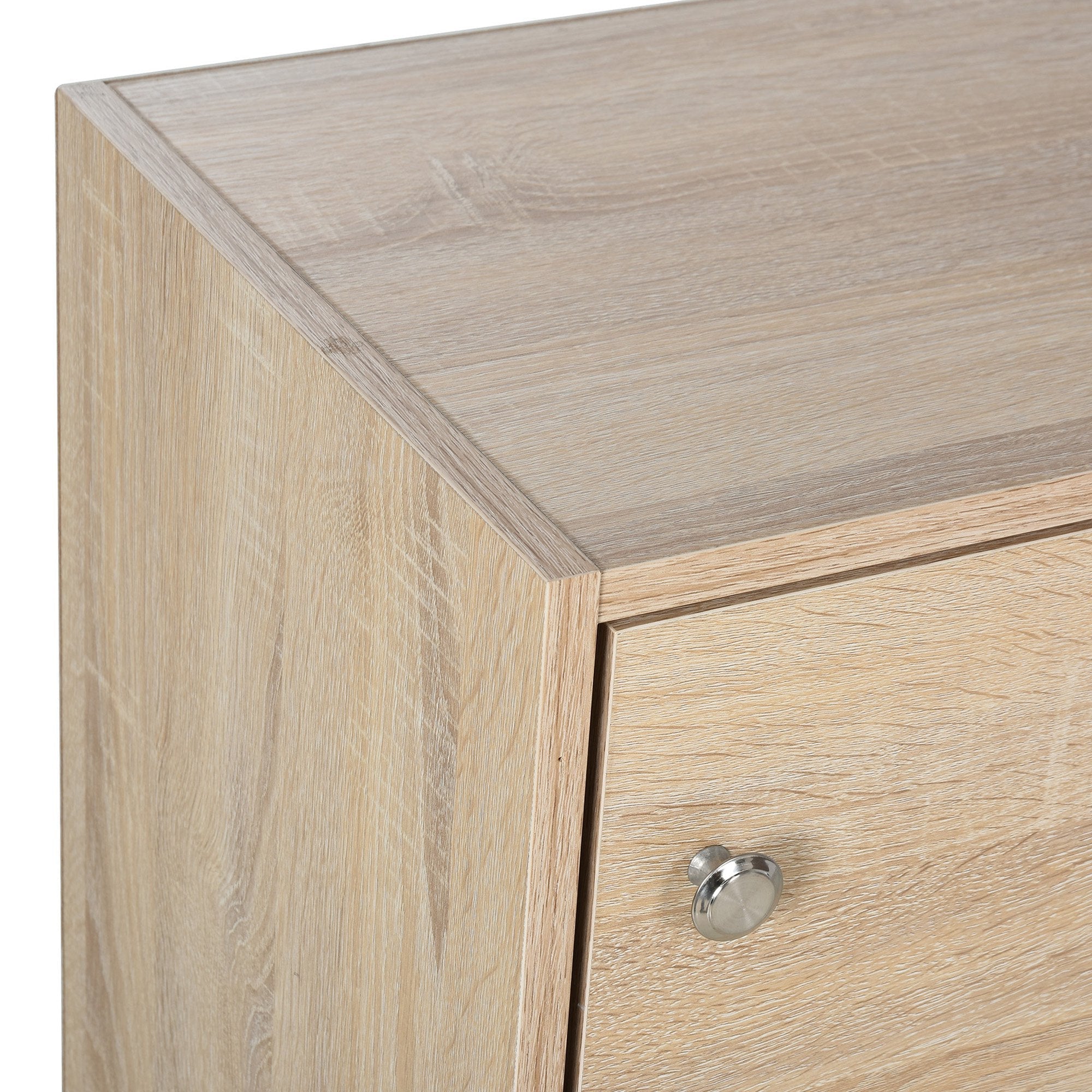 EasyComfort Mobiletto Multiuso with 3 Ripiani in Legno e 3 Ante per Casa o Ufficio 48 x 34 x 100cm