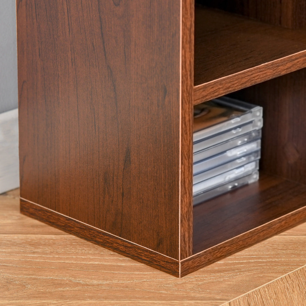 EasyComfort Mobiletto porta CD da Parete with Mensole semplice elegante funzionale in Legno mobile marrone 21 x 20 x 175cm