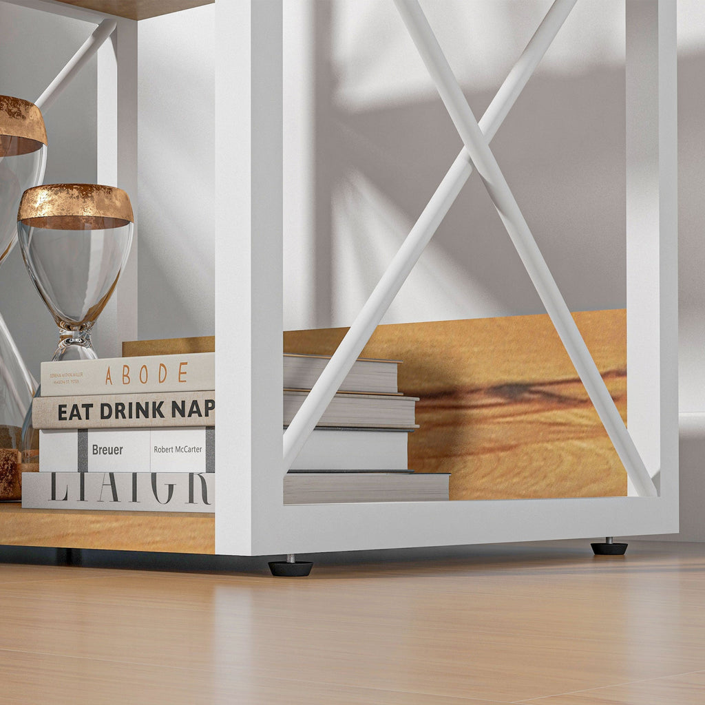 Easycomfort Mobiletto Scaffale per Soggiorno Cucina, Bagno 3 Ripiani Salvaspazio Legno 40x35x72.5cm