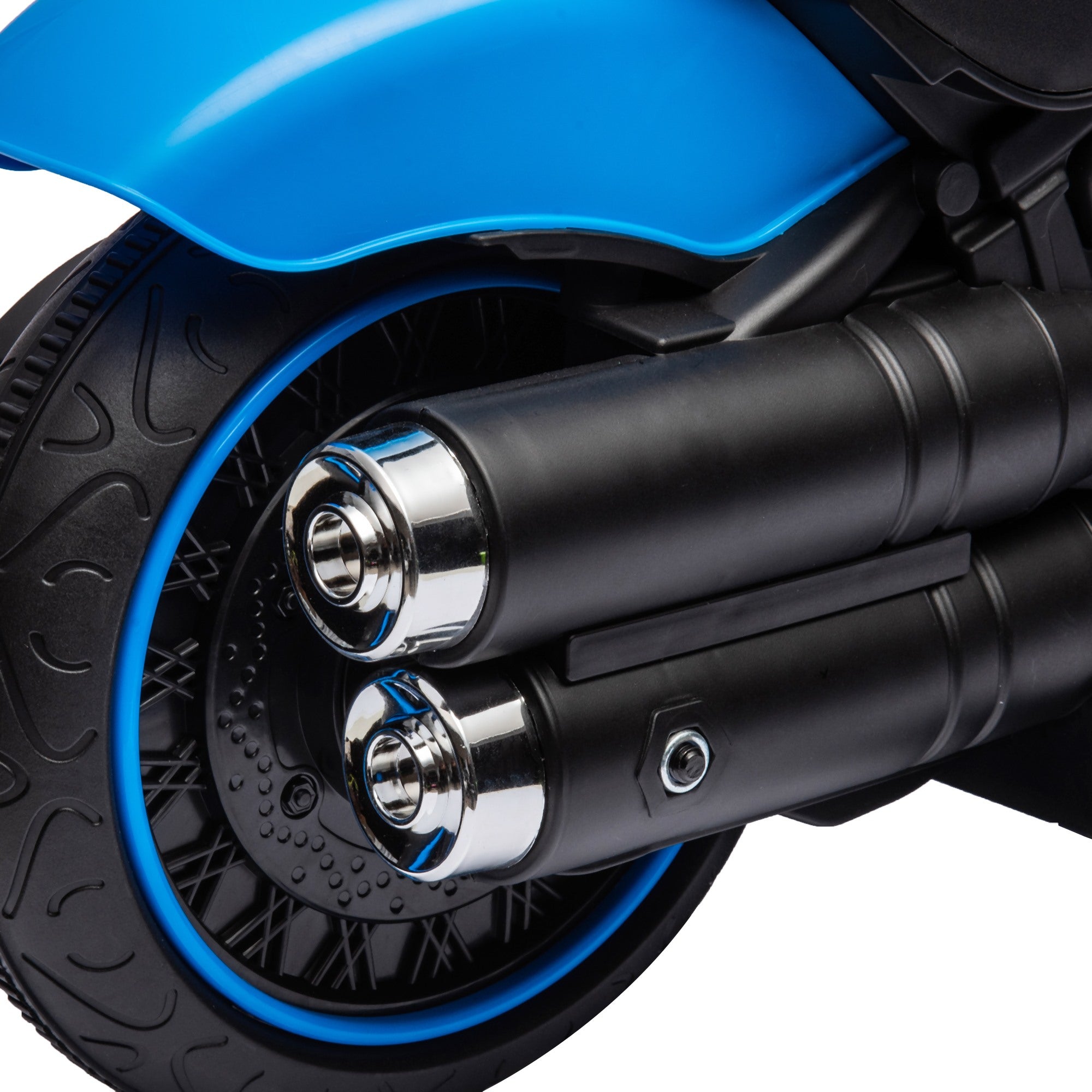 Easycomfort Moto Elettrica per Bambini 18-36 Mesi in PP e Metallo with Rotelle e Fanale, 76x42x57 cm, Blu e black