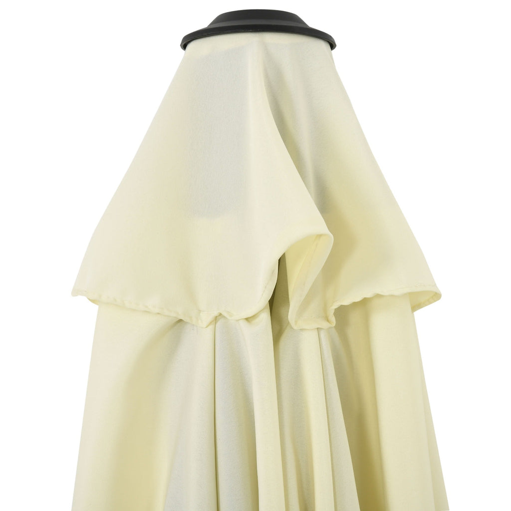 Easycomfort Ombrellone da Giardino 2.7x2.5 m, in Poliestere e Metallo with Tettuccio Inclinabile, Beige black