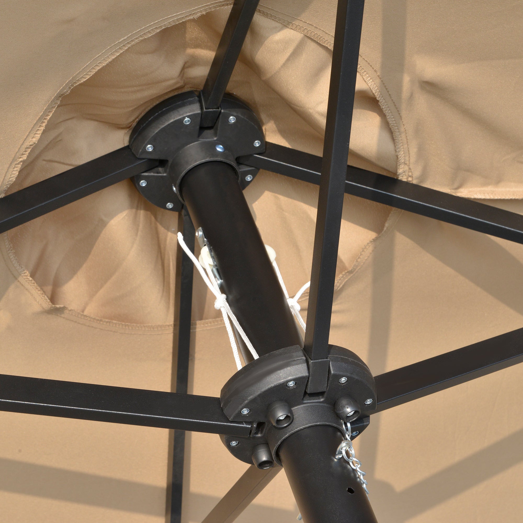 EasyComfort Dubbele tuinparasol 4.5 m met 48 LED