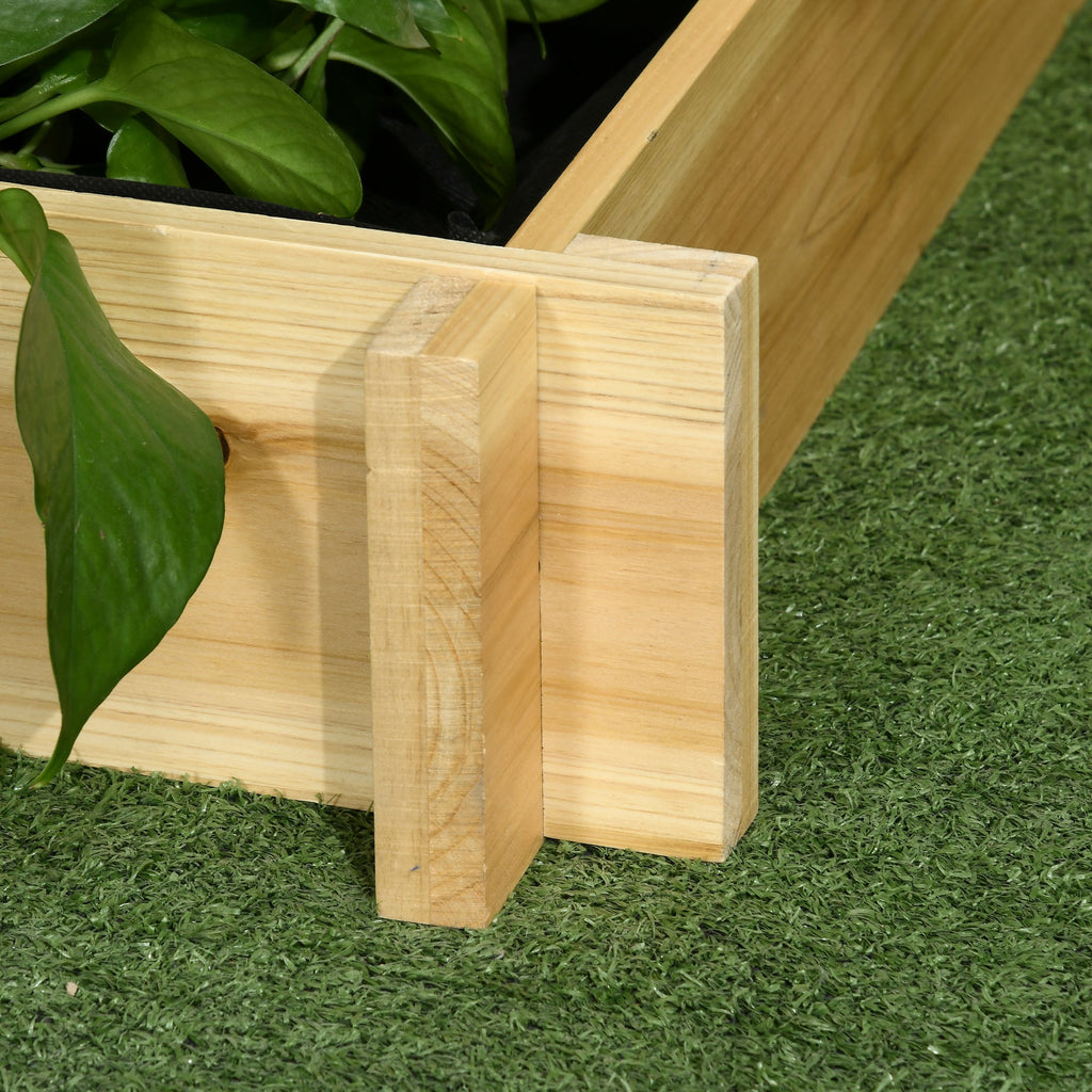 Easycomfort Orto Rialzato a 3 Livelli in Legno d'Abete per Verdure, Fiori e Piante da Giardino 93x93x35 cm