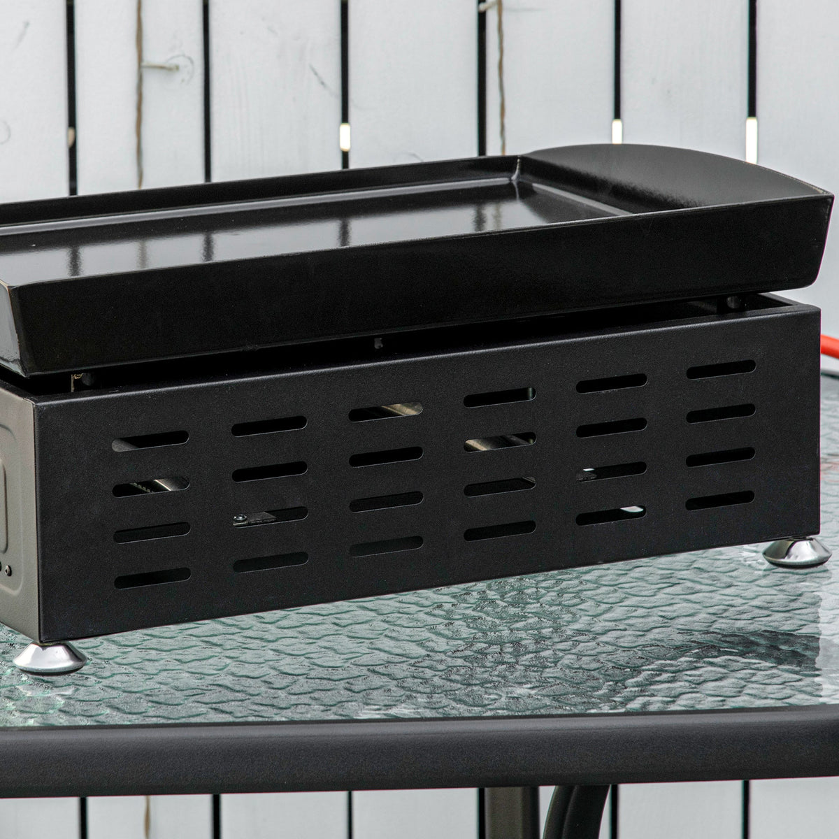 EasyComfort Piastra gas tafelbarbecue 2 branders 6kW, 48.5x46x21 cm