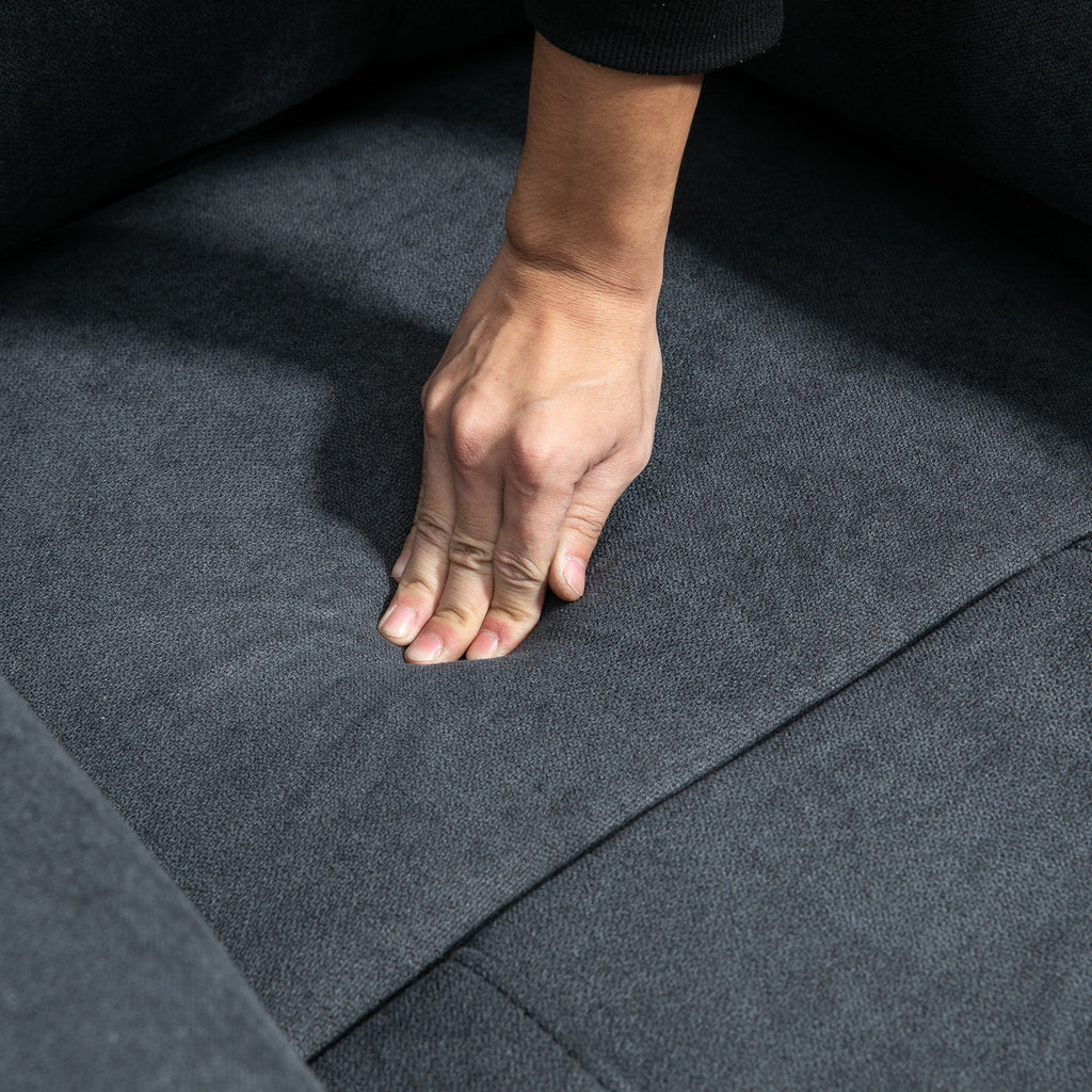 Easycomfort Poltrona Alzapersona Reclinabile fino a 135° with 8 Punti Massaggianti, Telecomando e Poggiapiedi 89x99x103 cm, Grigio