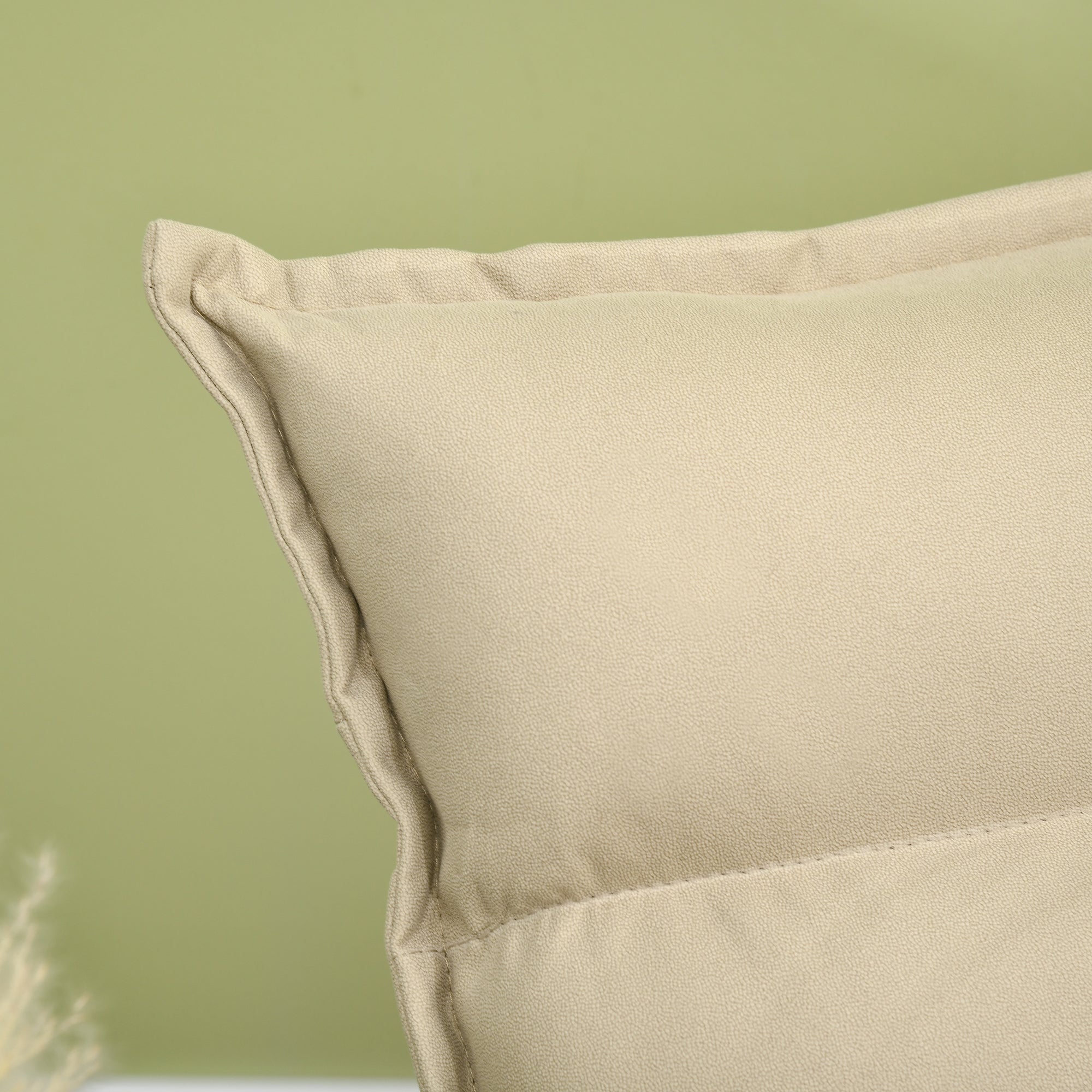 Easycomfort Poltrona in Tessuto Imbottita Girevole a 360° e Reclinabile a 3 Livelli 62x70x95cm, Beige