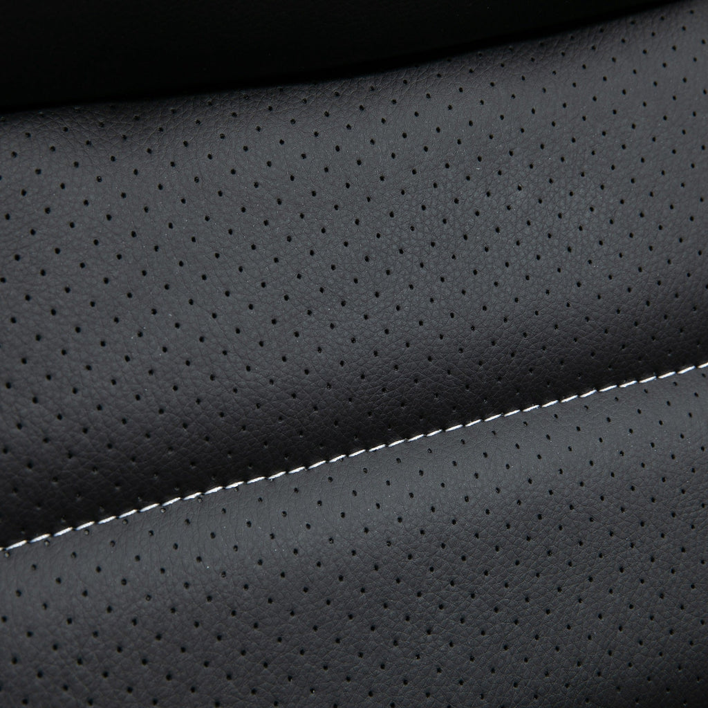 Easycomfort Poltrona Massaggiante da Ufficio a 6 Punti with Altezza Regolabile, in Similpelle Nera, 66x78x112-120 cm