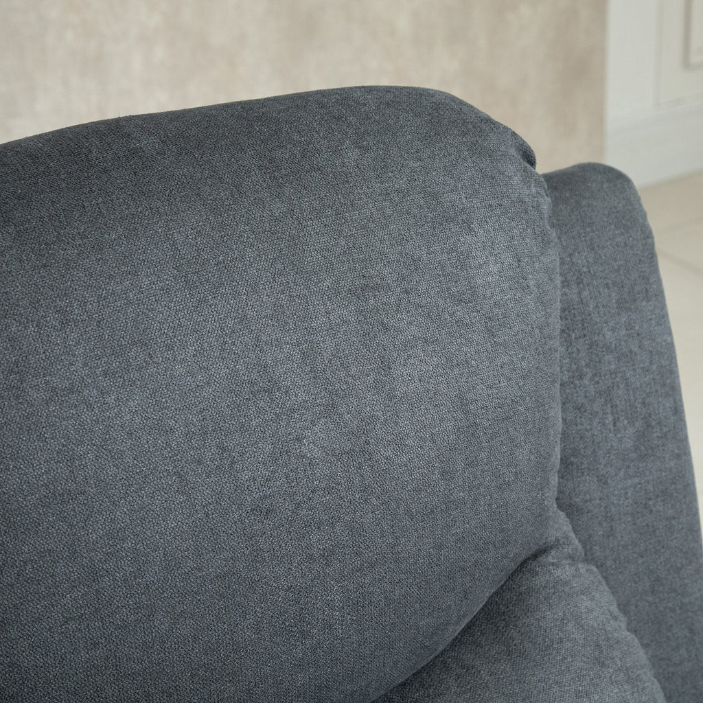 Easycomfort Poltrona Relax Manuale Ergonomica in Tessuto, Poltrona Reclinabile a 150° e Poggiapiedi per Casa e Ufficio, 93x88x102cm, Grigio Scuro