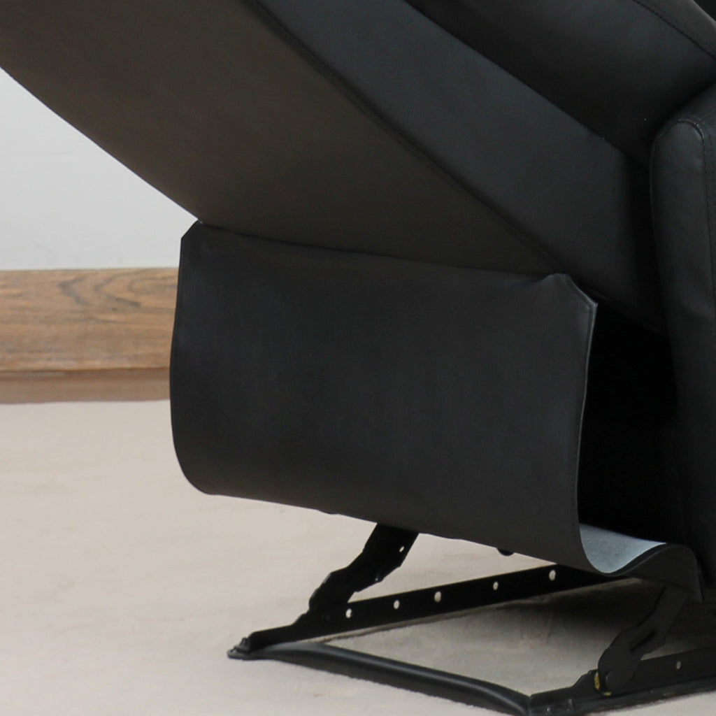 Easycomfort Poltrona Relax Reclinabile, Regolabile ed Ergonomica, in Pelle PU with Imbottitura, per Casa e Ufficio, 65x92x100 cm, Nera