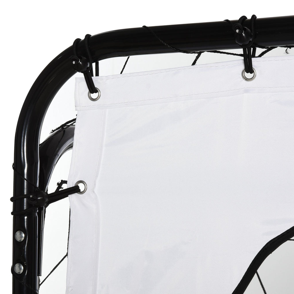 Easycomfort Porta da Calcio per Bambini e Adulti with Rete in PE, in Metallo e Oxford, white e black, 240x88x171.5cm