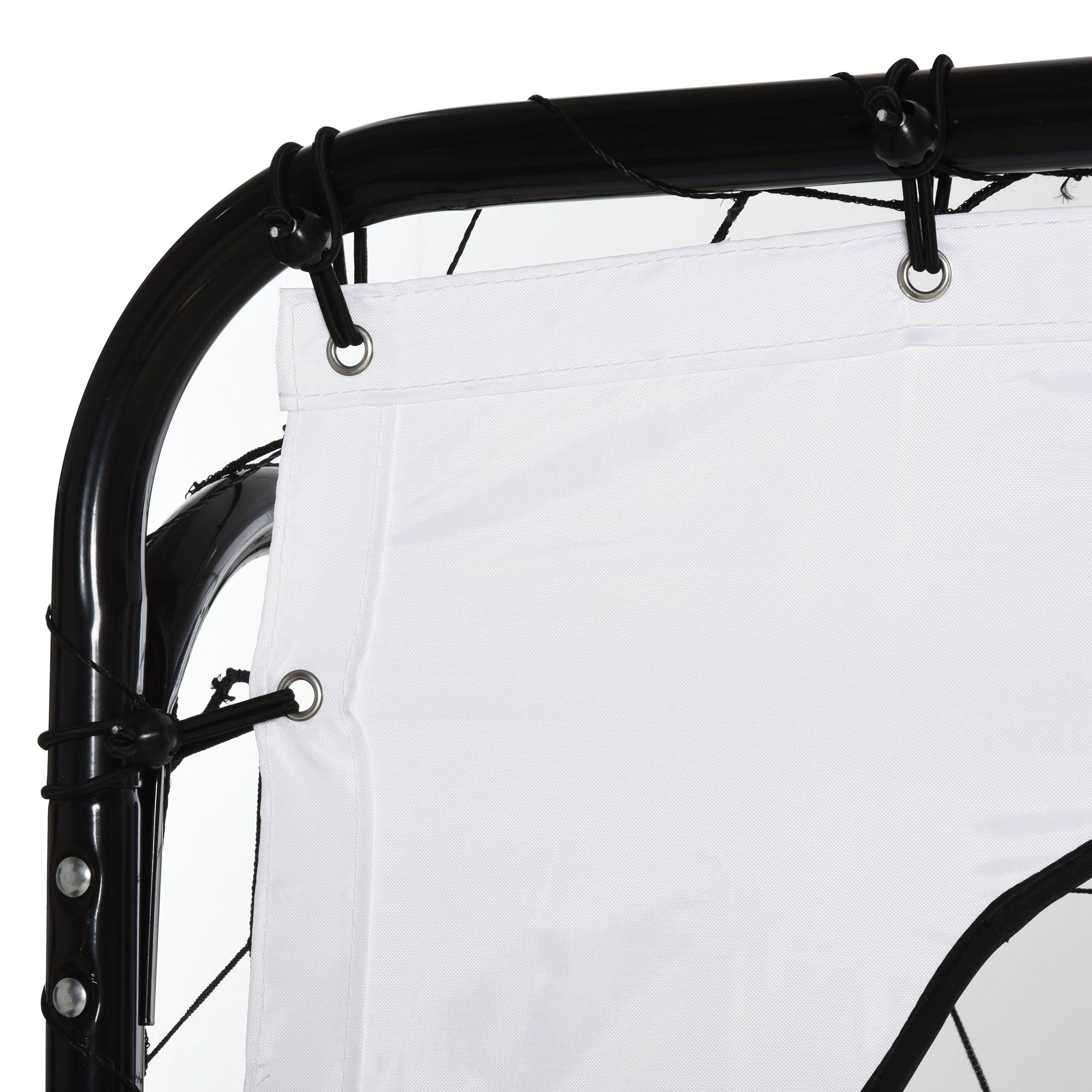 Easycomfort Porta da Calcio per Bambini e Adulti with Rete in PE, in Metallo e Oxford, white e black, 240x88x171.5cm