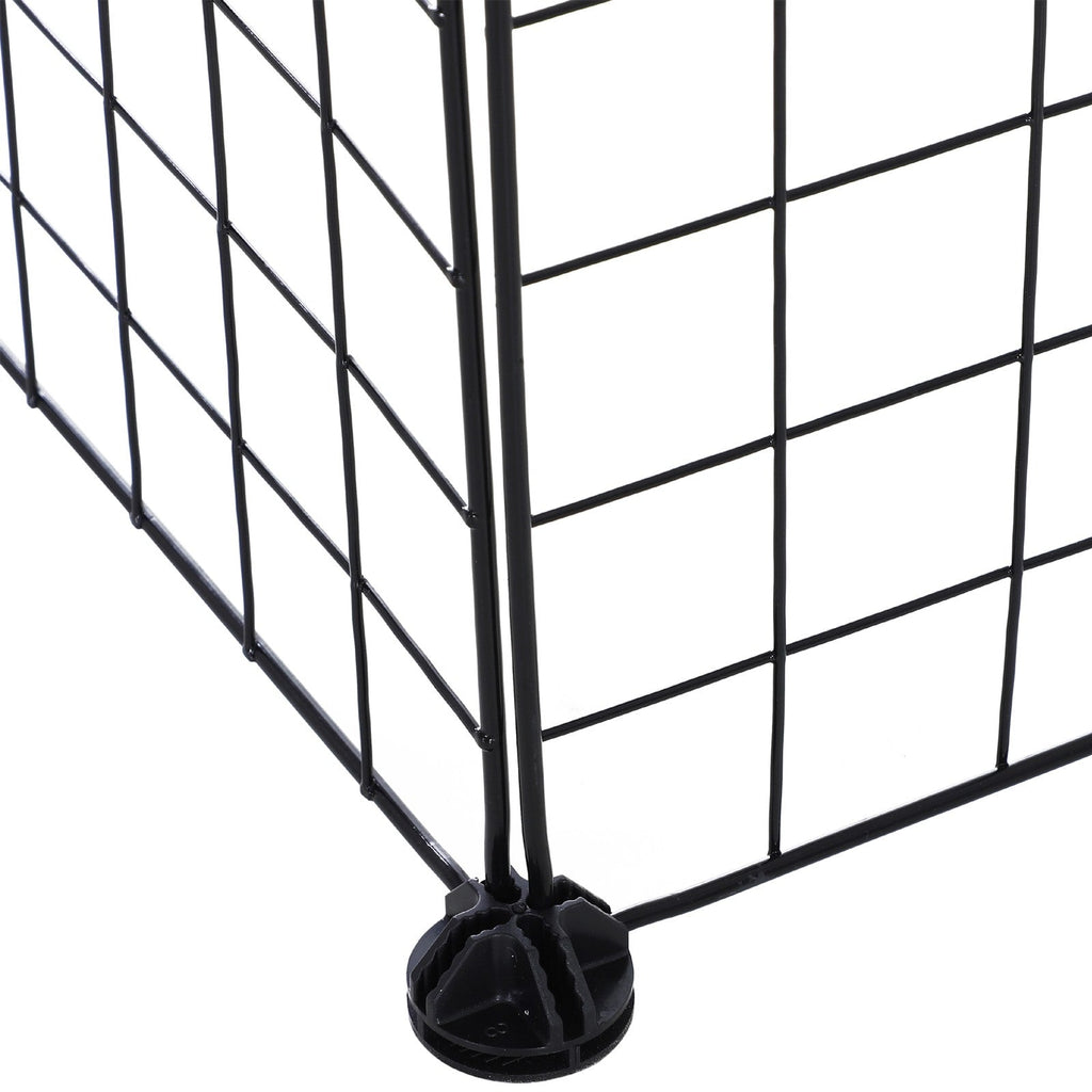 EASYCOMFORT Metal Fence for Small Pets with 36 Metal Panels to Assemble According to the Shape and Configuration You Prefer and with Door