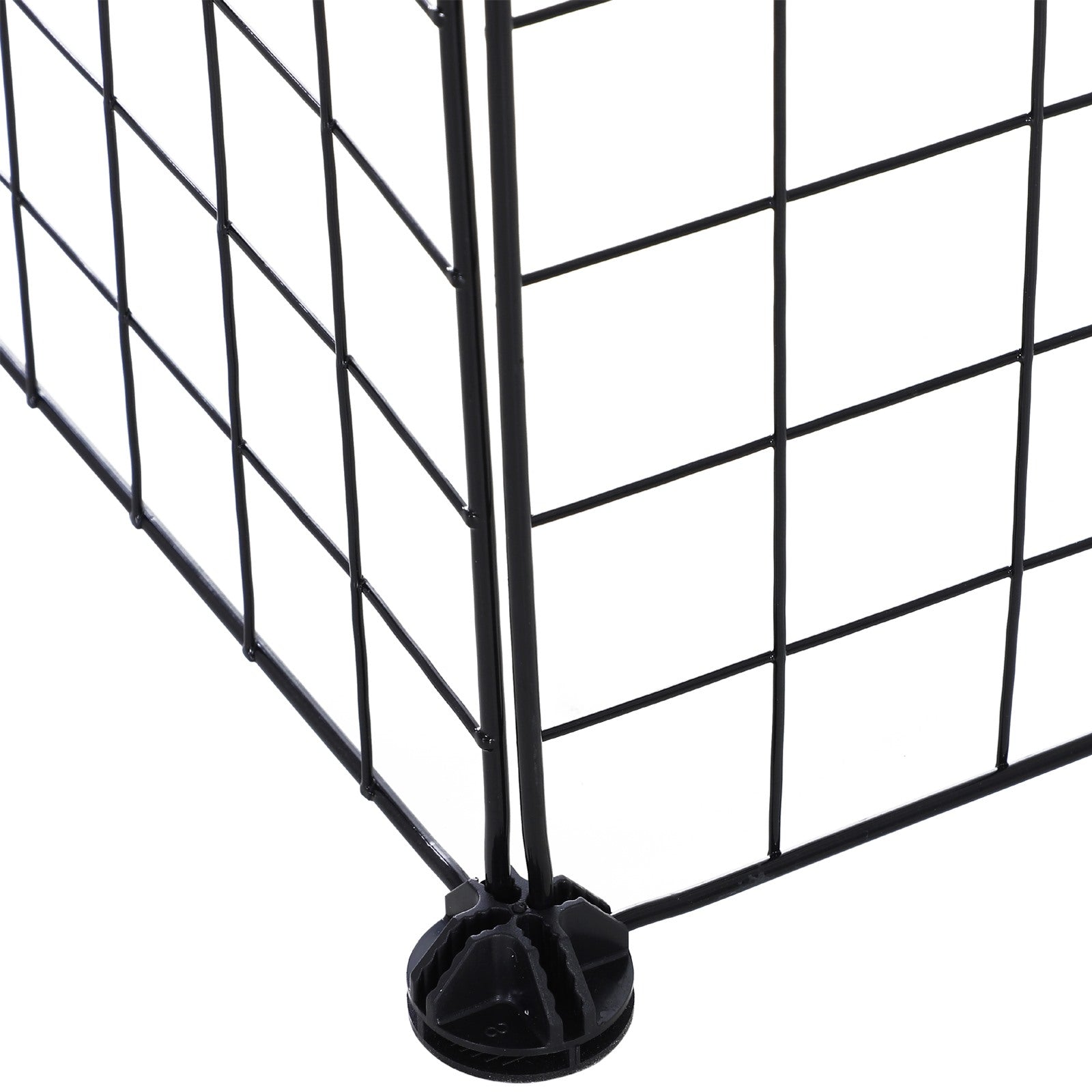 EASYCOMFORT Metal Fence for Small Pets with 36 Metal Panels to Assemble According to the Shape and Configuration You Prefer and with Door