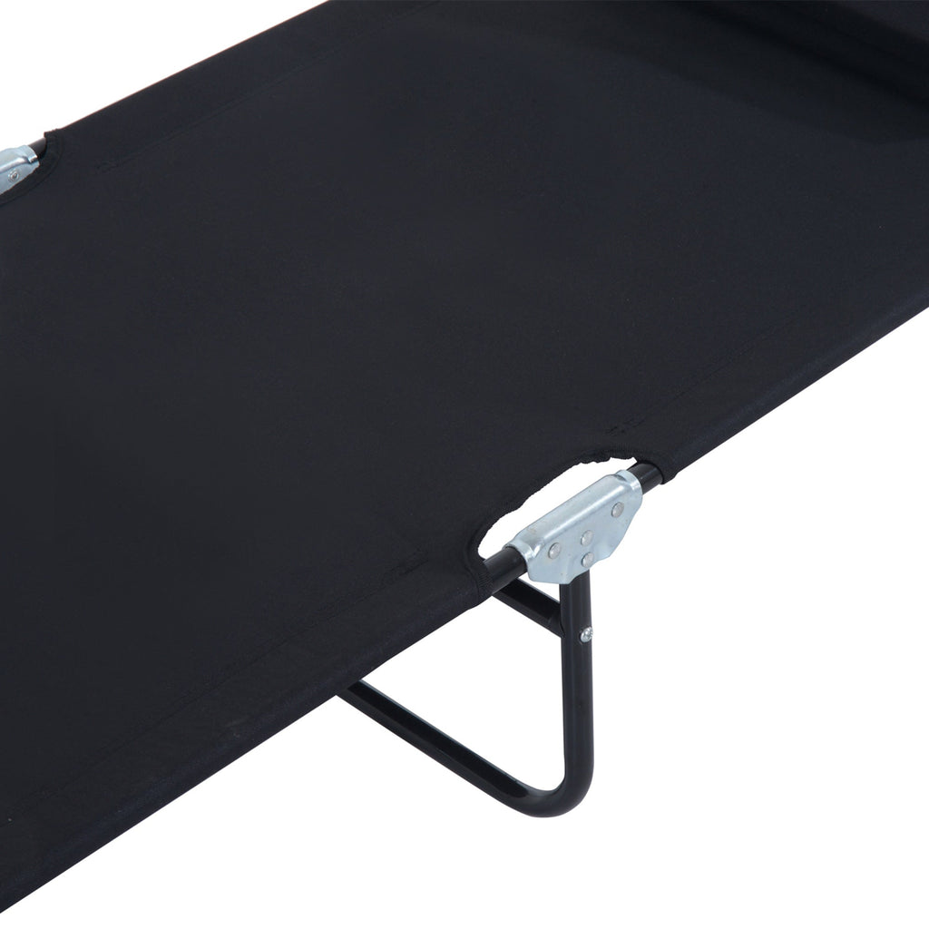 EASYCOMFORT vouw-ligstoel met gezichtsgat en kussens, staal en Oxford-stof