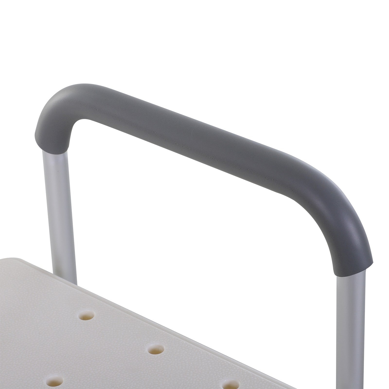 Easycomfort Sedia da Doccia with Altezza Regolabile su 6 Livelli, Piedini e Bracciolo Antiscivolo, Ampia Seduta (68.5x40.5cm)