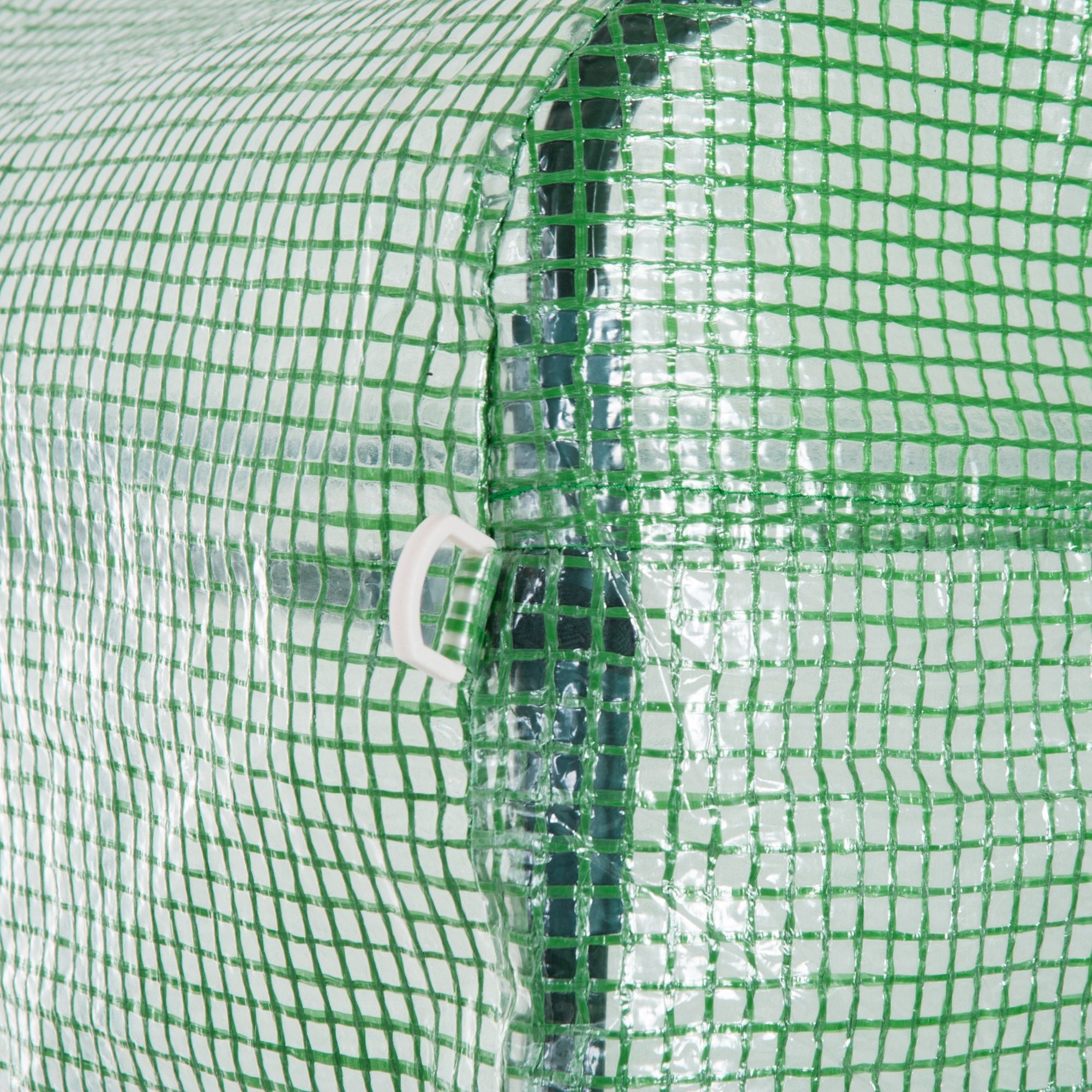Easycomfort Serra a Tunnel with Porta Avvolgibile e Finestre, Copertura PE e Struttura in Acciaio, 1.5x3x2m, Verde