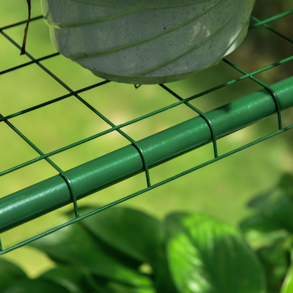EASYCOMFORT Outdoor Garden Greenhouse in Transparent PVC, Balcony Greenhouse with Shelves for Vegetable Plants 1.43 x 1.43 x 1.95m