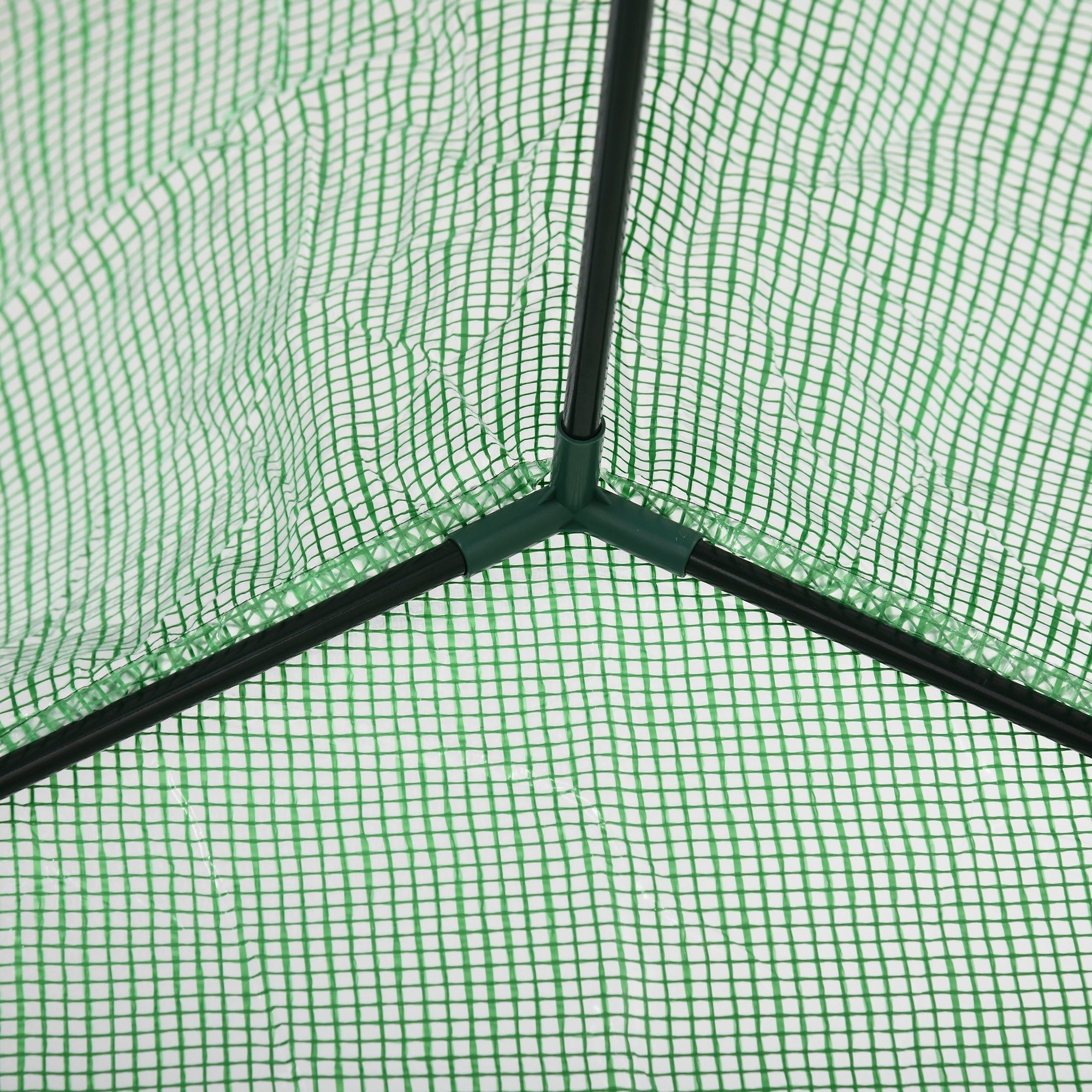 EasyComfort Tuinkas staal/PE 4 schappen 141x72x191 cm groen