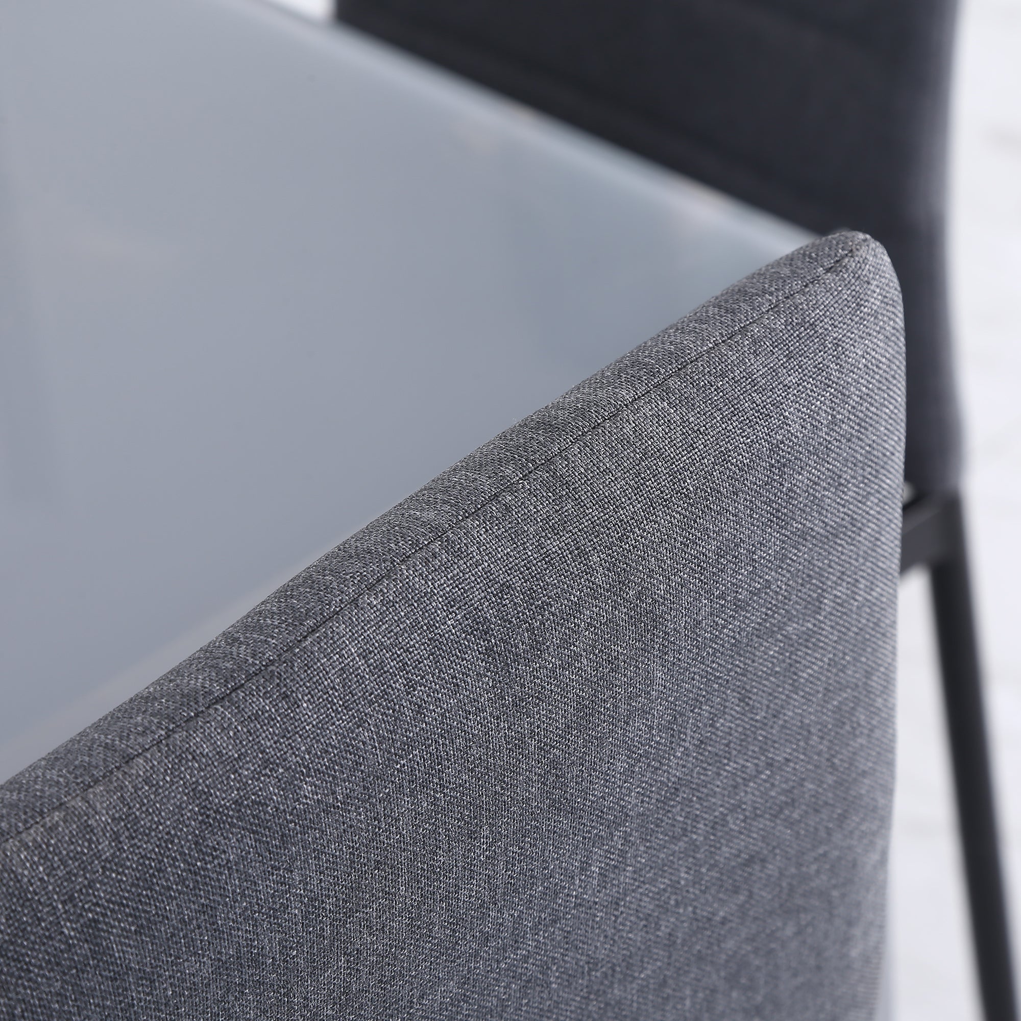 EasyComfort Set 4 Sedie per Soggiorno Imbottite in Tessuto, Sedie Sala da Pranzo Moderne with Gambe in Metallo, Capacità 120 kg, Grigio