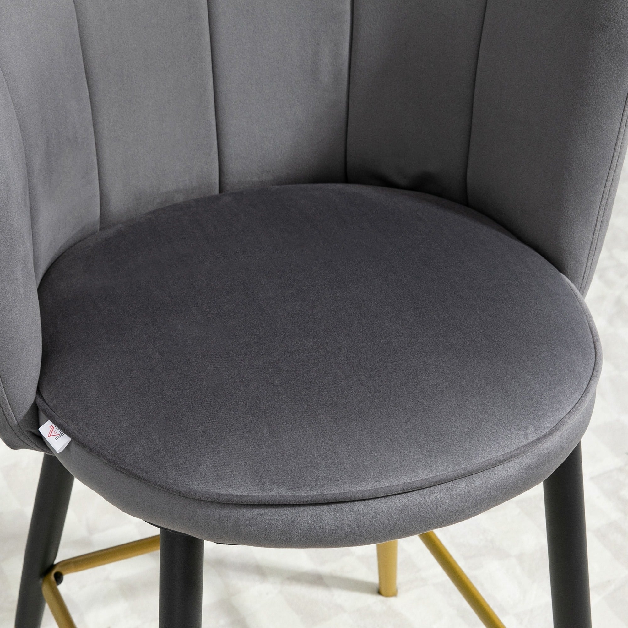 EasyComfort Set van 2 barkrukken fluweel 59x52x90 cm
