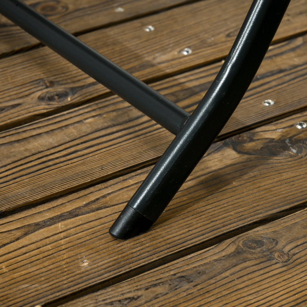 EasyComfort 3-delige tuinset met inklapbare tafel en 2 stoelen - donkergrijs