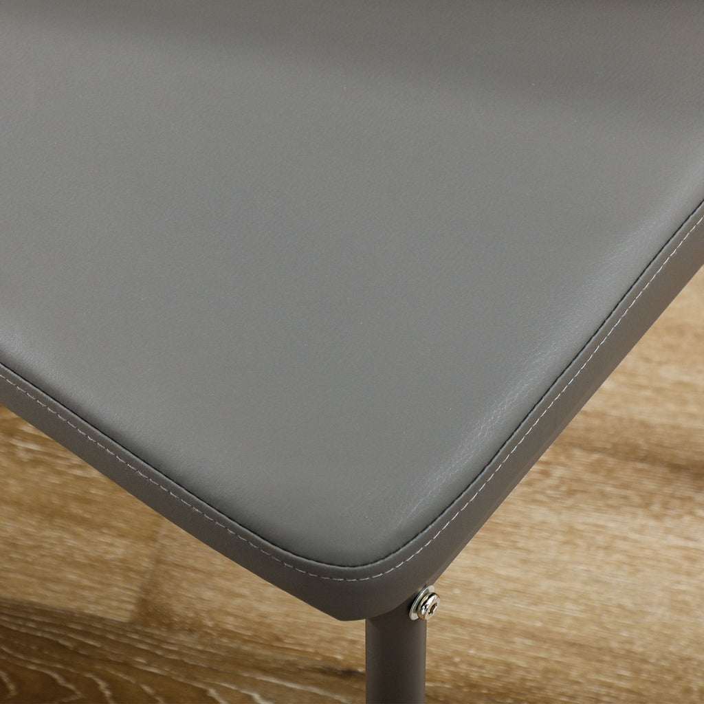 EasyComfort 5-delig eetkamerset, 1 tafel + 4 stoelen, grijs