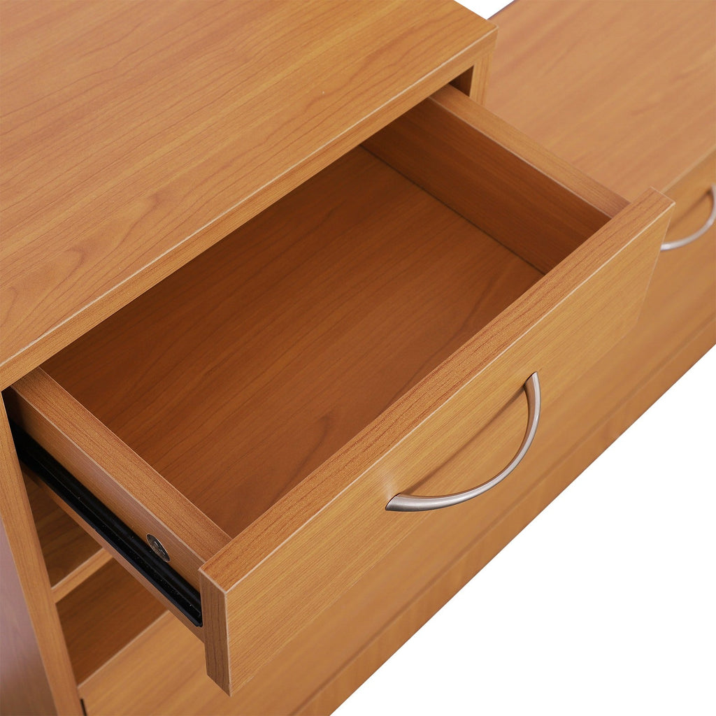 Easycomfort Set Mobili Ingresso Moderno with Scarpiera e Specchio, Appendiabiti da Ingresso with 6 Ganci, 2 Ripiani Regolabili e Cassetti in Legno per Corridoio, 90x24x177 cm, Legno
