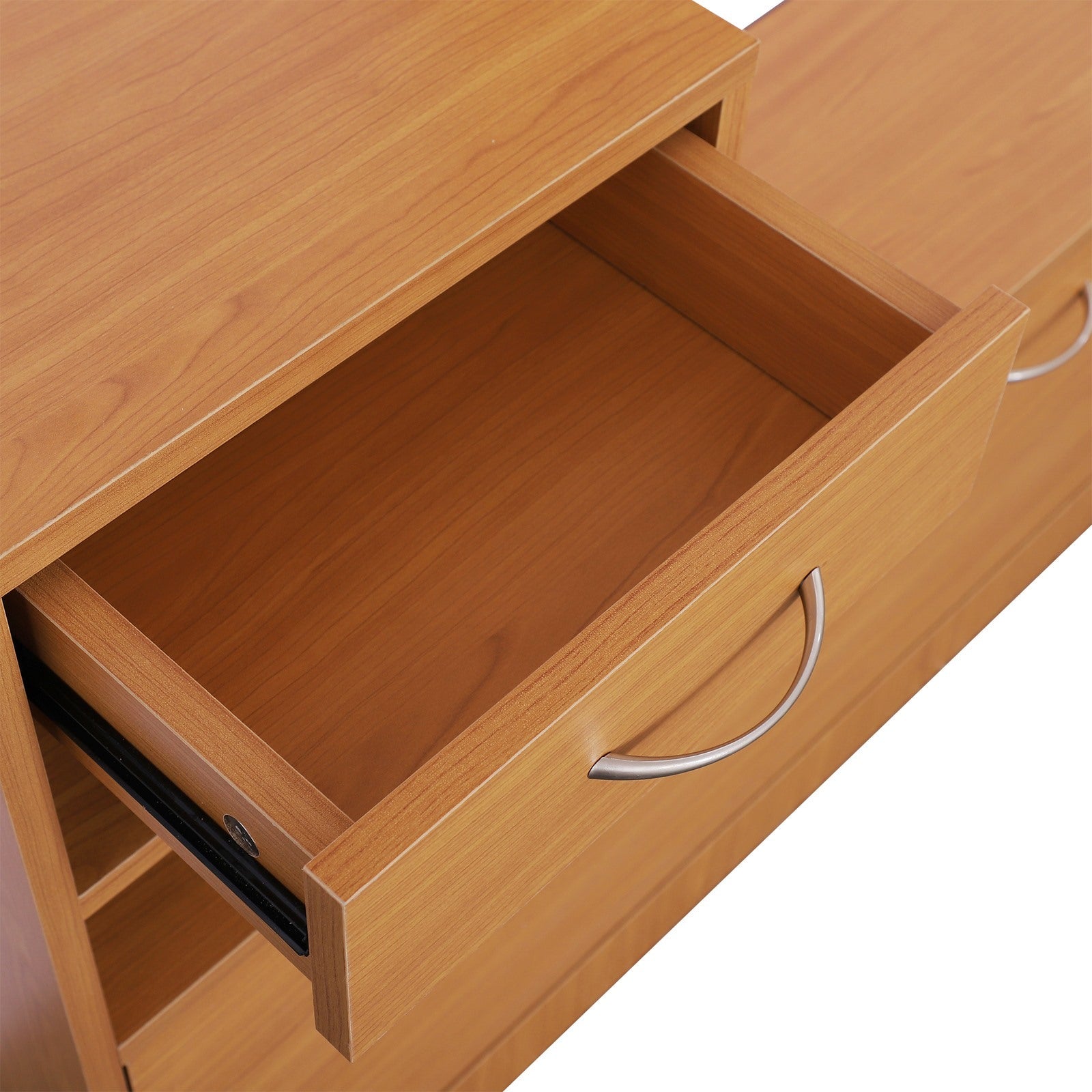Easycomfort Set Mobili Ingresso Moderno with Scarpiera e Specchio, Appendiabiti da Ingresso with 6 Ganci, 2 Ripiani Regolabili e Cassetti in Legno per Corridoio, 90x24x177 cm, Legno
