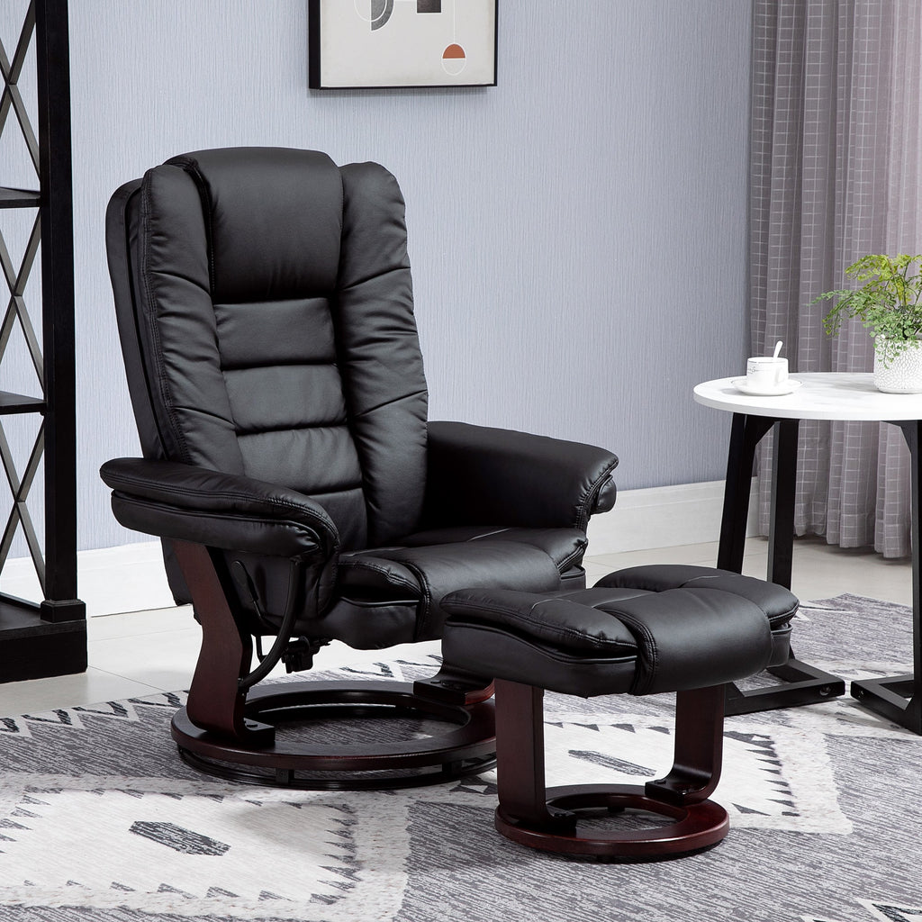 EasyComfort Relax fauteuilset met pouf, draaibaar 360° en verstelbaar