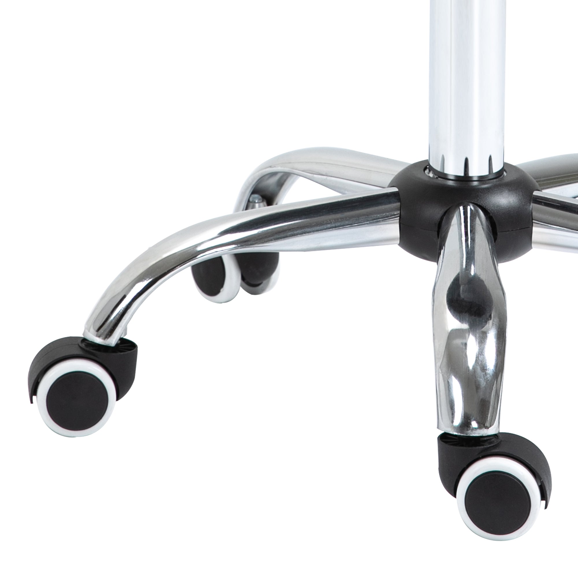 Easycomfort Sgabello da Lavoro a Sella with Ruote e Altezza Regolabile per Negozi Parrucchiere e Tattoo, 52x53x49-61cm Grigio