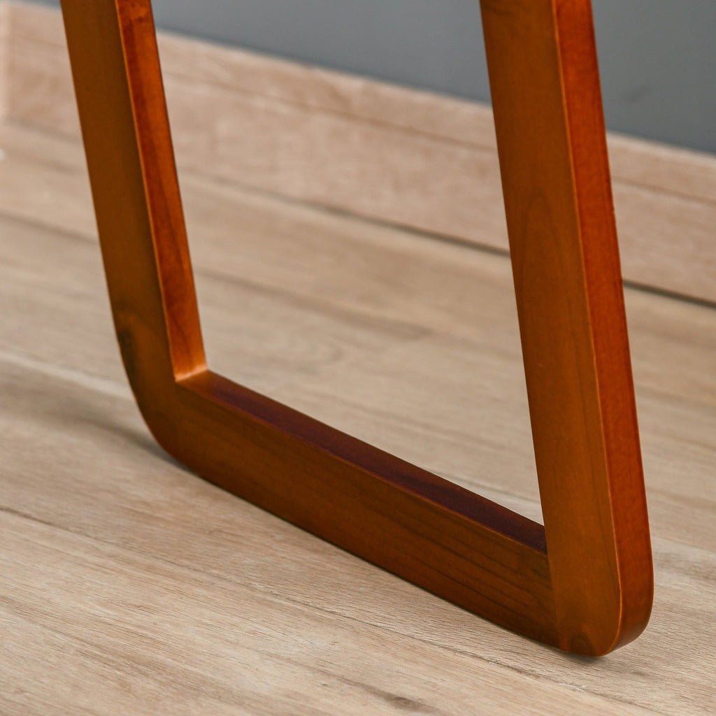 EasyComfort Staande en wandspiegel met houten frame 37x43x156 cm, lichte noten