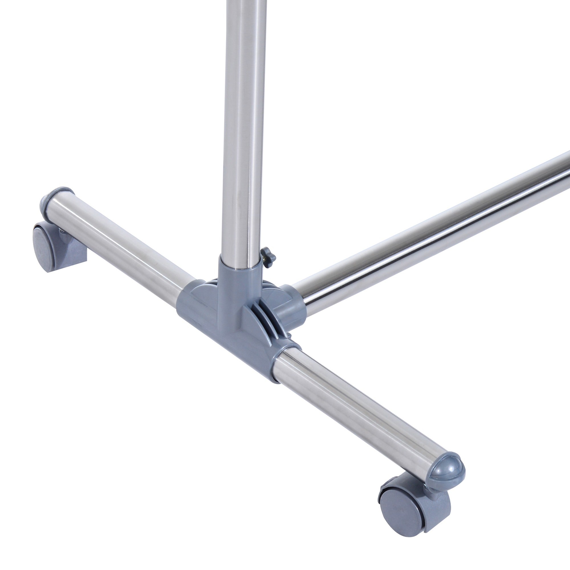 Easycomfort Stender Appendiabiti with Altezza ed Estensione Regolabili, 4 Ruote Girevoli, Acciaio Inox e ABS, 165x48x180cm
