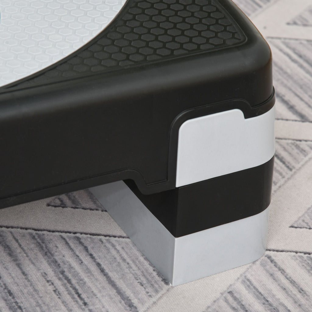 EasyComfort Stepper verstelbaar 10-15-20 cm antislip zwart/grijs