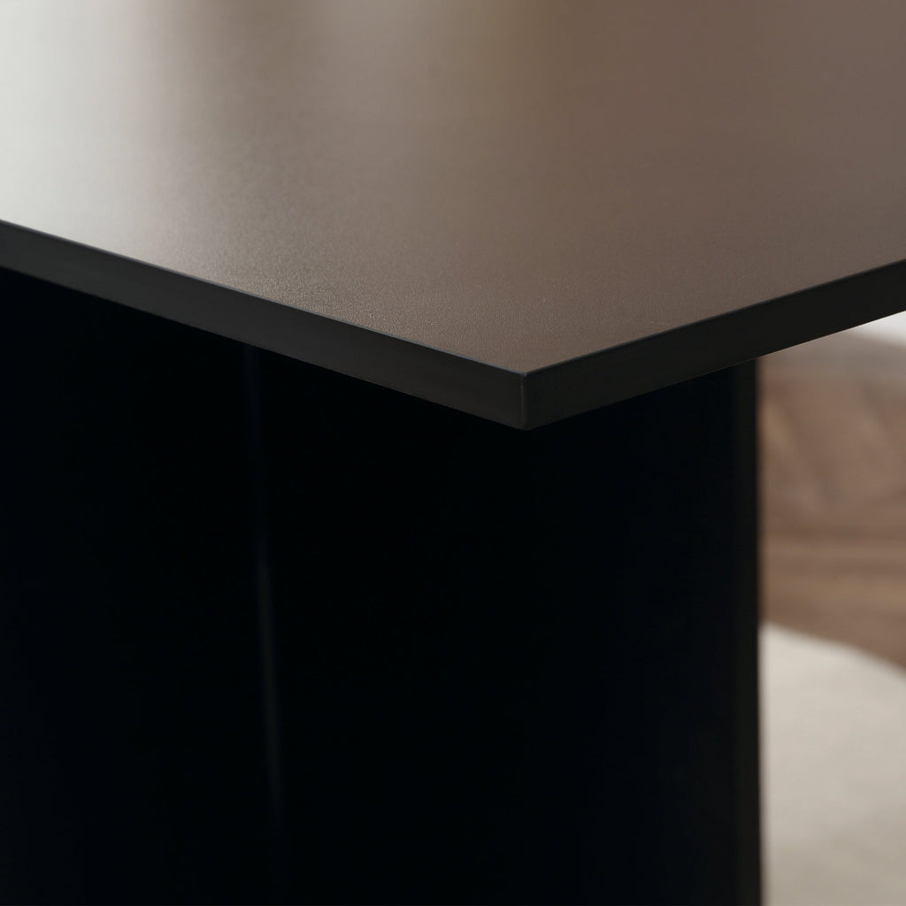 EasyComfort inklapbare houten tafel 4-6 personen, 75x140x74cm, zwart