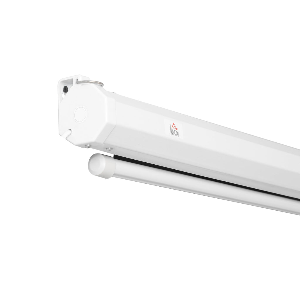 Easycomfort Telo Proiettore 84" Formato 4:3 with Telecomando, in Tessuto Plastico e Metallo, 171x130 cm, white