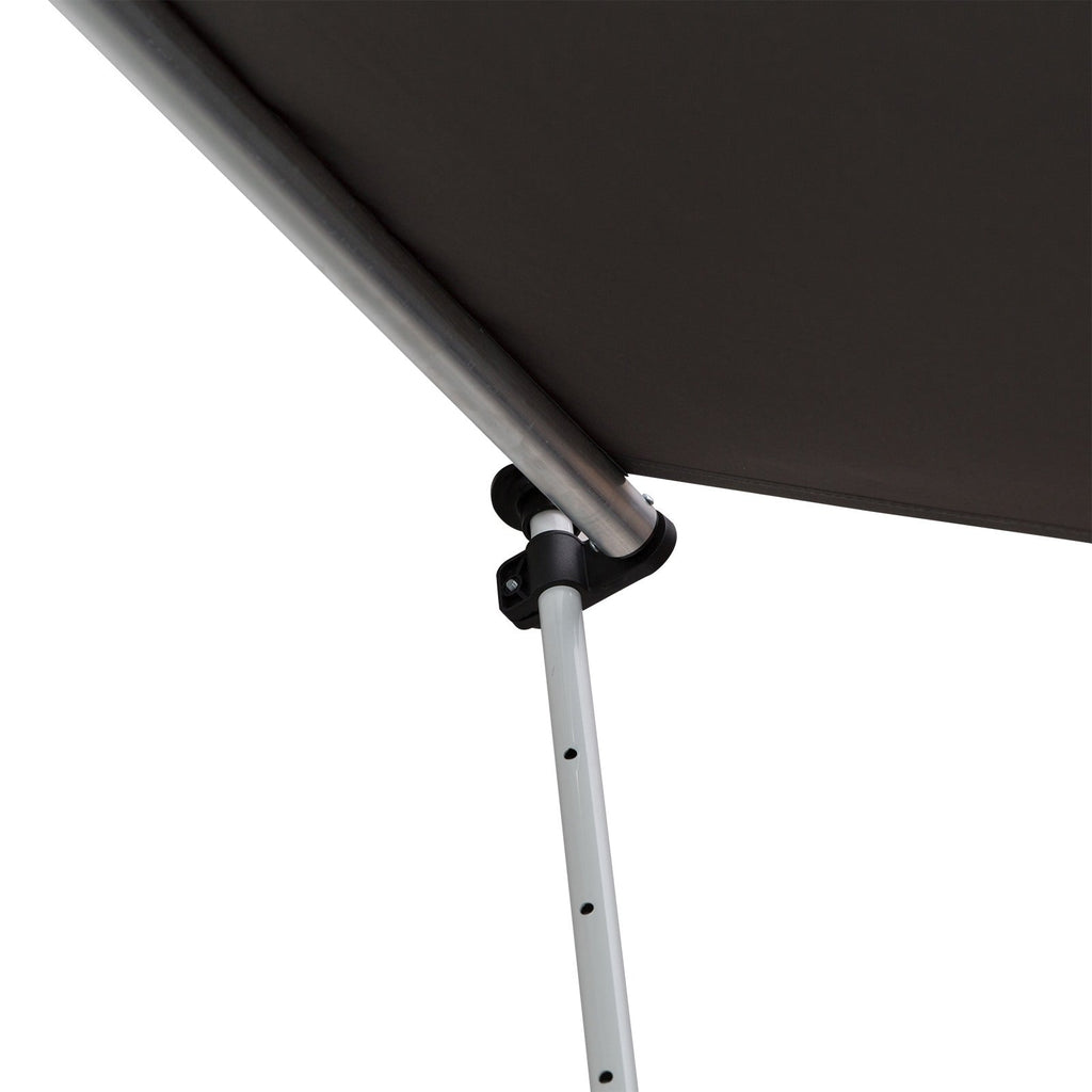 Easycomfort Tenda da Sole 3x1.5 m a Bracci with Manovella, Struttura Telescopica in Metallo e Parasole in Poliestere