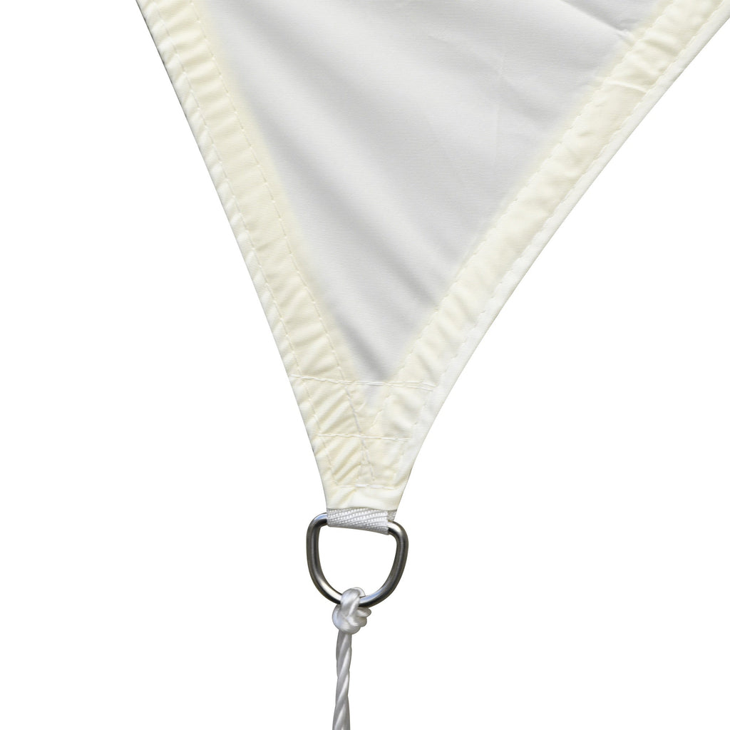 EASYCOMFORT Rectangular Shade Sail 4x6m, Outdoor Awning in Anti-UV Breathable Cream White Polyester