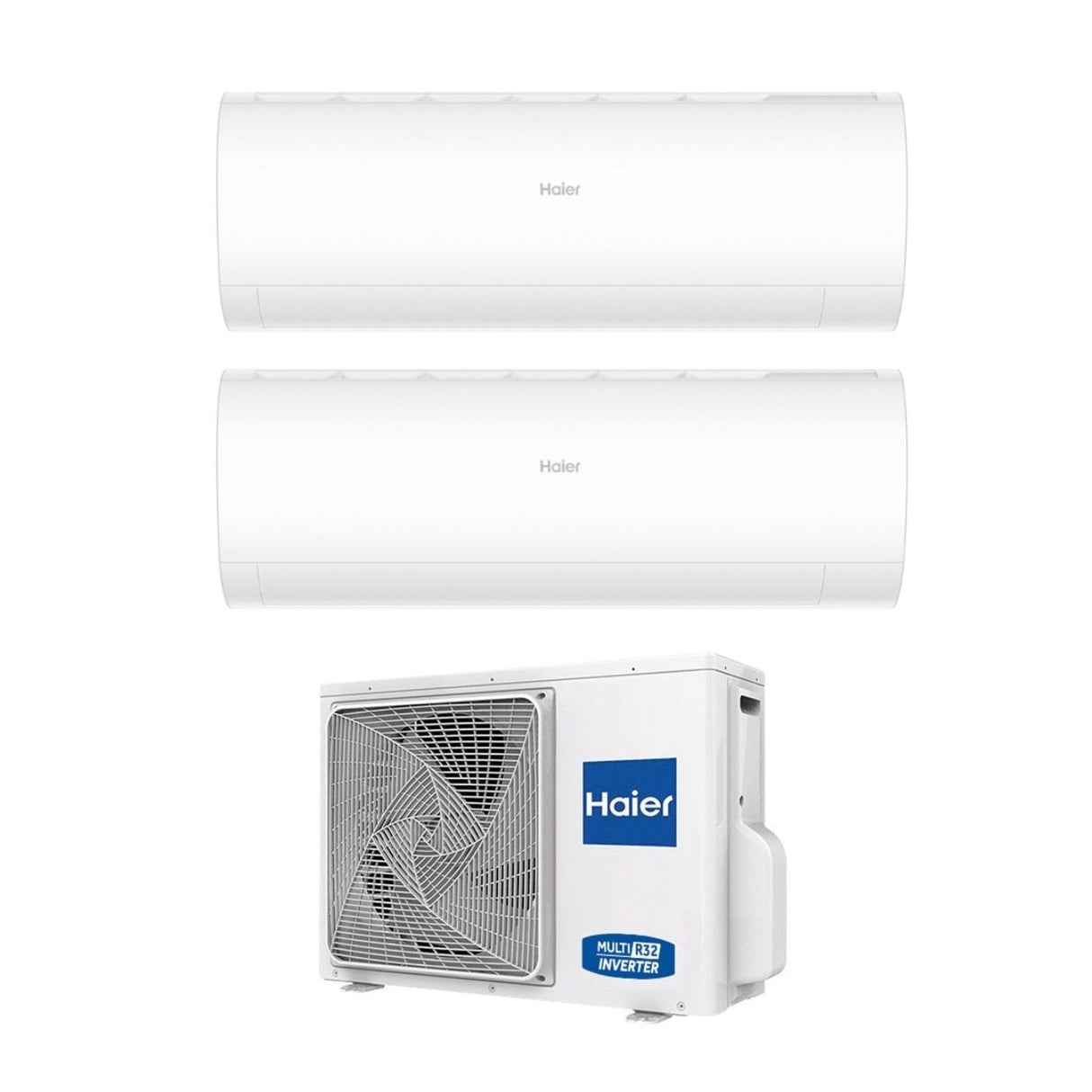Het zou worden vertaald als Haier Dual Split Inverter airconditioner uit de PEARL-serie 9+12 met 2U50S2SM1FA-3 R-32 geïntegreerde Wi-Fi 9000+12000.