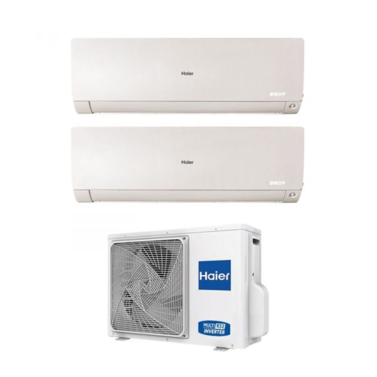 Airconditioner Haier Dual Split Inverter serie FLEXIS PLUS WHITE 12+12 met 2U50S2SM1FA R-32 geïntegreerde Wi-Fi Wit 12000+12000